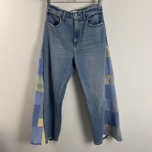 Patchwork Abercrombie & Fitch The Ankle Straight Ultra Women Jeans size 27/4R